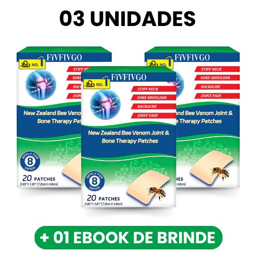 BeeVenom - Adesivo para Terapia Óssea - Mania das CoisasBeeVenom - Adesivo para Terapia ÓsseaMania das Coisas